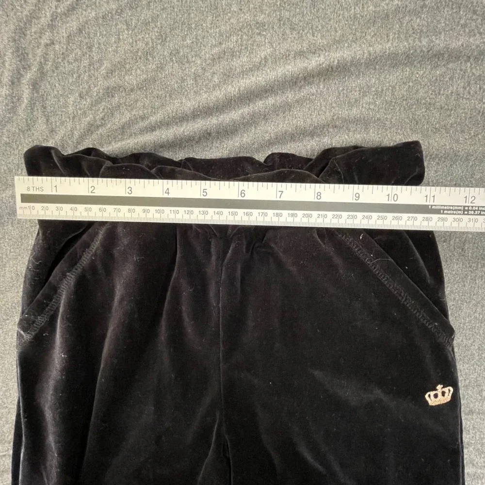 Juicy by Juicy Couture Girls‎ Black Velour Tracksuit Hoodie & Pants Set 7/8 S